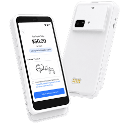 Denefits Terminal S700 handheld device, front and back